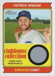 2023 Topps Heritage Clubhouse Collection Relics Patrick Wisdom #CCR-PW card