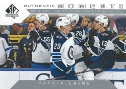 2018-19 SP Authentic Base Set Patrik Laine - 11/24/18 Five Goals #116 card
