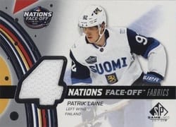 2025-26 SP Game Used 2025 4 Nations Face-Off Fabrics Patrik Laine #4N-PL card