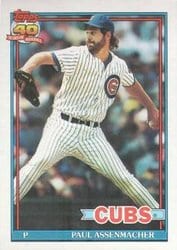 1991 Topps Base Set Paul Assenmacher #12 card