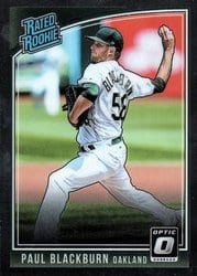 2018 Donruss Optic Base Set Paul Blackburn #34 card