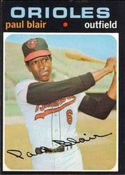 1971 Topps Base Set Paul Blair #53 card