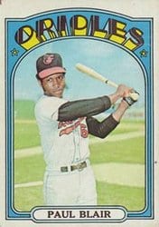 1972 Topps Base Set Paul Blair #660 card