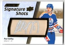 2024-25 Upper Deck Engrained Icons Signature Shots Manufactured Stick Relics Paul Coffey #SS-PC card