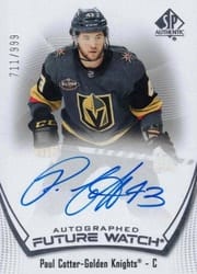 2021-22 SP Authentic Base Set Paul Cotter #158 card