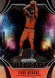 2019-20 Panini Prizm Fireworks Paul George #10 card