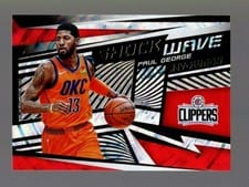 2019 Panini Revolution Shock Wave Paul George Fractal #8 card