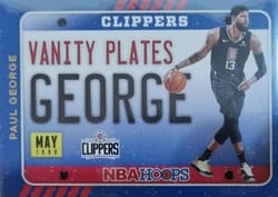 2020-21 Hoops Winter Vanity Plates Paul George #8 card