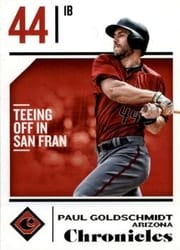 2018 Panini Chronicles Base Set Paul Goldschmidt #19 card
