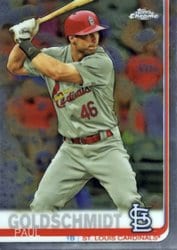2019 Topps Chrome Base Set Paul Goldschmidt #139 card