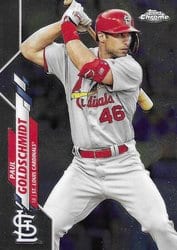2020 Topps Chrome Base Set Paul Goldschmidt #89 card