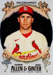 2021 Topps Allen & Ginter Chrome Base Set Paul Goldschmidt #50 card