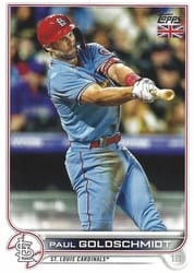 2022 Topps UK Edition Base Set Paul Goldschmidt #216 card