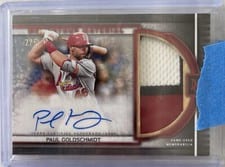 2023 Topps Museum Collection Momentous Material Jumbo Patch Autographs Paul Goldschmidt #MMJPA-PG card