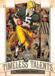 2019 Panini Legacy Timeless Talents Paul Hornung #TT-PH card