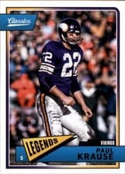 2018 Panini Classics Base Set Paul Krause #150 card