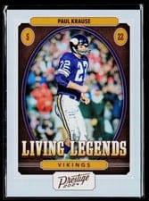 2024 Panini Prestige Living Legends Paul Krause #LL-PKE card