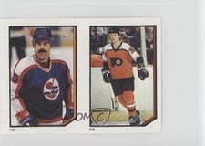 1986 O-Pee-Chee Sticker Paul MacLean, Ilkka Sinisalo card