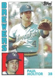 1984 Topps Base Set Paul Molitor #60 card
