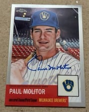 2022 Topps Chrome Platinum Anniversary Autographs Paul Molitor #CPA-PMO card