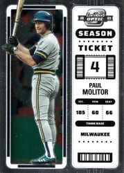 2023 Panini Chronicles Contenders Optic Paul Molitor #1 card