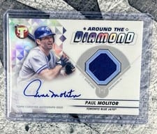 2023 Topps Pristine Around the Diamond Autograph Relics Paul Molitor #ADR-PM card