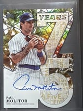 2026 Topps 75 Years of Topps Die-Cut Autographs Paul Molitor #75YA-PMO card