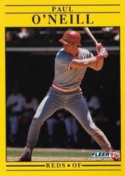 1991 Fleer Base Set Paul O'Neill #76 card