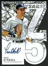 2026 Topps 75 Years of Topps Die-Cut Autographs Paul O'neill #75YA-PO card
