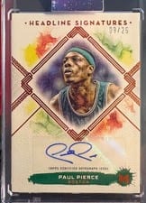 2023-24 Topps Motif Headline Signatures Paul Pierce #HS-PP card