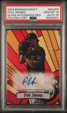 2023 Bowman Draft Glass Autographs Paul Skenes #BGA-PS card