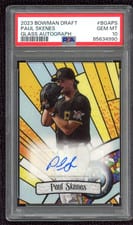 2023 Bowman Draft Glass Autographs Paul Skenes #BGA-PS card