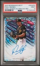 2023 Bowman's Best Shellacked Autographs Paul Skenes #SHA-PS card