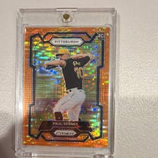 2024 Panini Prizm Paul Skenes Orange Pulsar #118 card