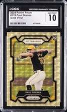 2024 Panini Prizm Paul Skenes Gold Vinyl #118 card