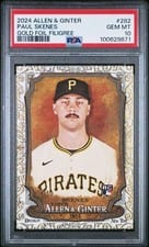 2024 Topps Allen & Ginter Paul Skenes Gold Foil Filagree #282 card