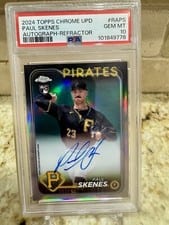 2024 Topps Chrome Rookie Autograph Paul Skenes #RA-PS card