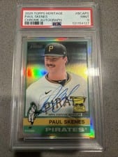 2025 Topps Heritage Chrome Autographs Paul Skenes #BCA-PS card