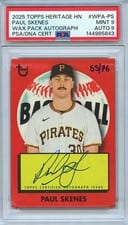 2025 Topps Heritage Wax Pack Autographs Paul Skenes #WPA-PS card