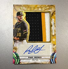 2025 Topps Inception Inception Autograph Jumbo Patch Paul Skenes #IAJP-PS card