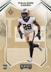 2021 Panini Playoff Base Set Paulson Adebo #274 card