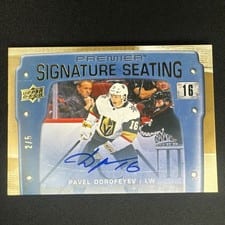 2021-22 Upper Deck Premier Premier Signature Seats Pavel Dorofeyev #PSS-PD card