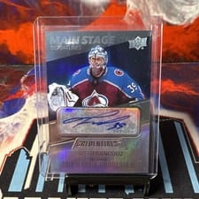 2021-22 Upper Deck Credentials Main Stage Signatures Pavel Francouz #BTS-PF card