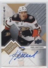 2023-24 Upper Deck Premier Premier Precipice Rookies Autograph Pavel Mintyukov #PPR-PM card