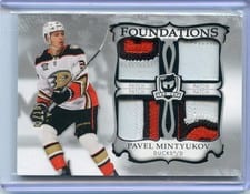 2023-24 Upper Deck The Cup Foundations Quad Jersey Pavel Mintyukov #F-PM card