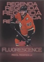 2022-23 Upper Deck Flourescence Gold Parallel Pavol Regenda #F-49 card