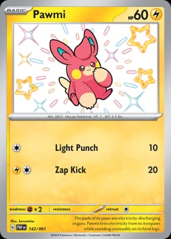 Paldean Fates Pawmi #142 card
