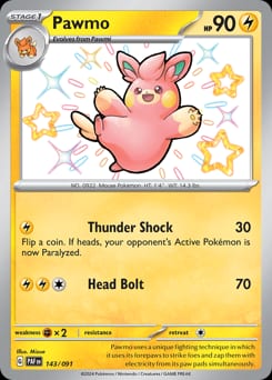 Paldean Fates Pawmo #143 card