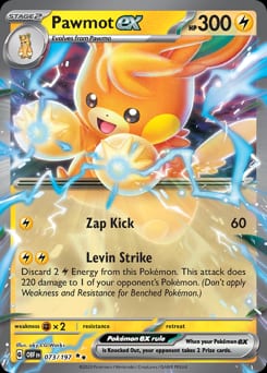 2023 Obsidian Flames Pawmot ex #73 card