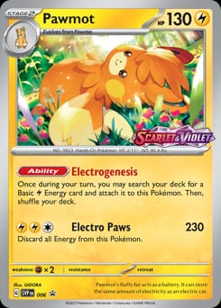 Scarlet & Violet Black Star Promos Pawmot #6 card
